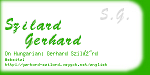 szilard gerhard business card